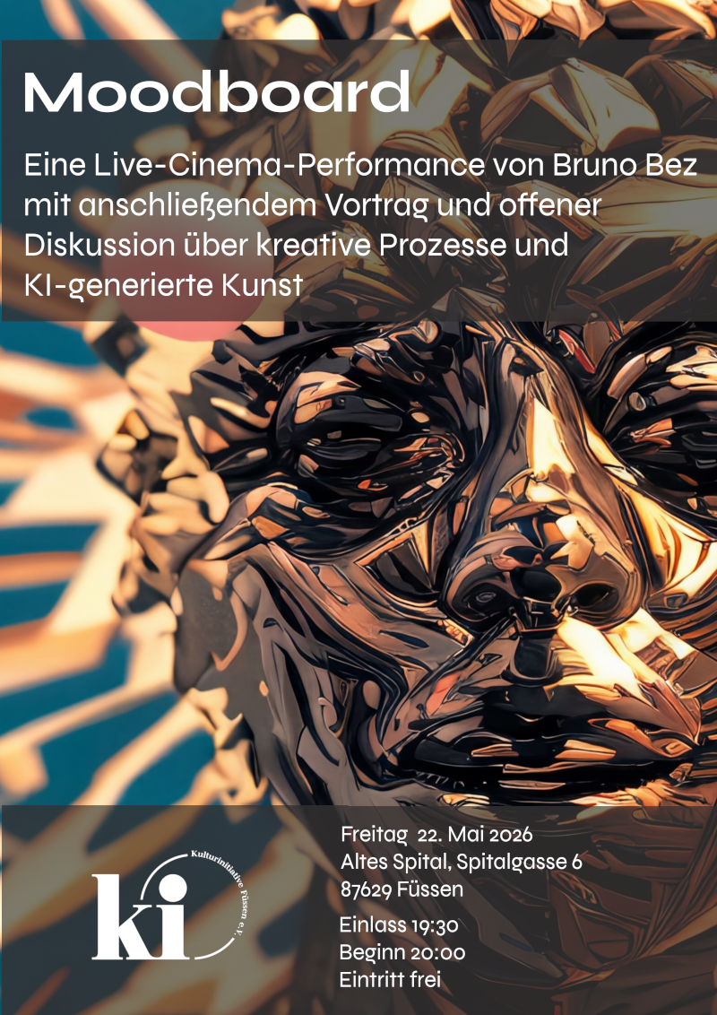Moodboard: Eine Live-Cinema-Performance mit anschließendem Vortag und offener Diskussion von Bruno Bez